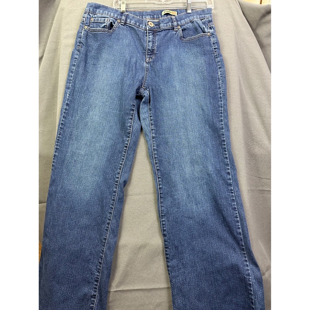 Stamp 10 Women's Straight Leg Blue Jeans Medium Wash Size 14 - Picture 13 of 14